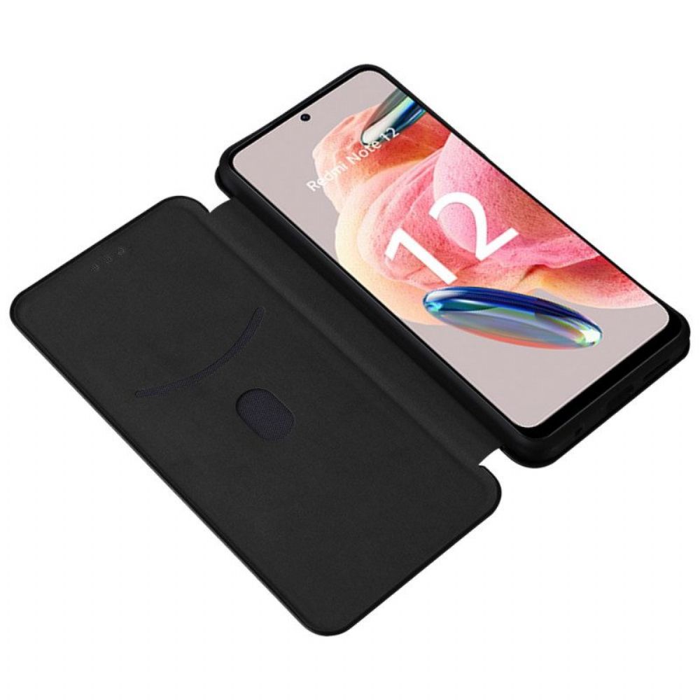 Schutzhülle Für Xiaomi Redmi Note 12 4G Flip Case Kohlefaser