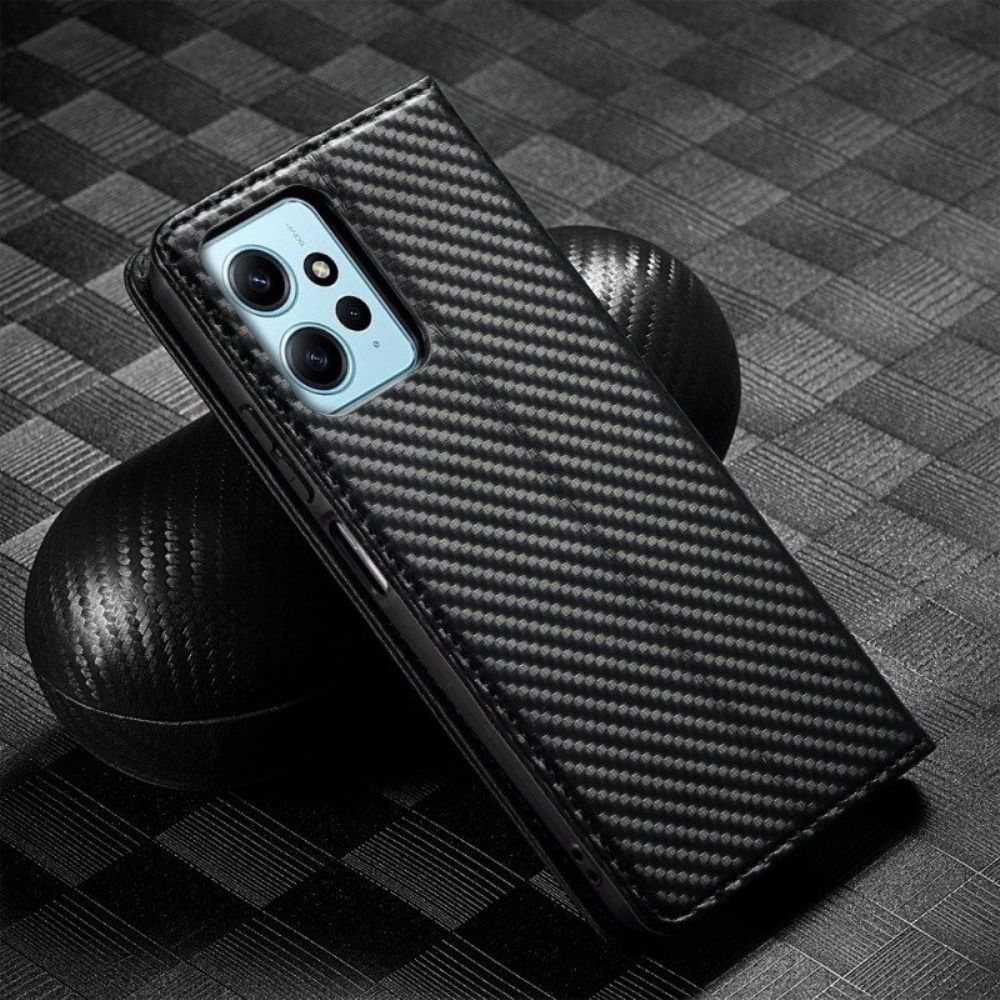 Schutzhülle Für Xiaomi Redmi Note 12 4G Flip Case Kohlefaser Lc.imeeke