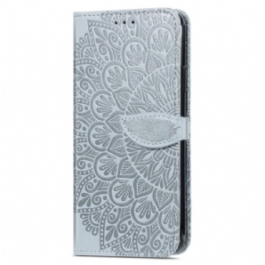 Flip Case Für Realme 9i Feder-mandala