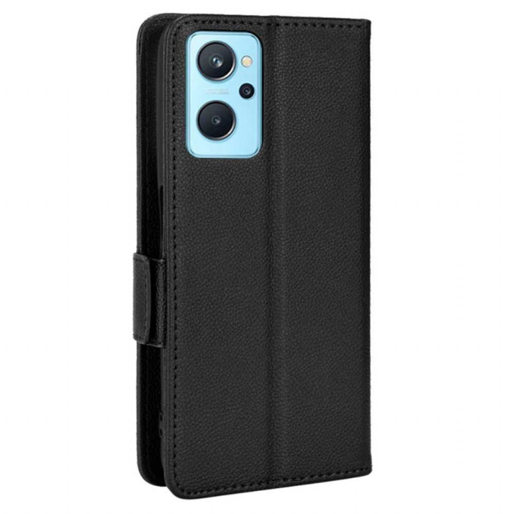 Flip Case Für Realme 9i Kunstleder Litschi