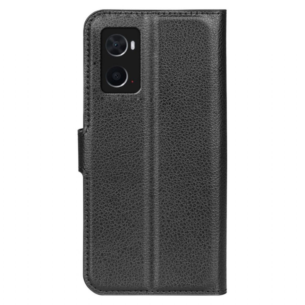 Flip Case Für Realme 9i Litschi Retro