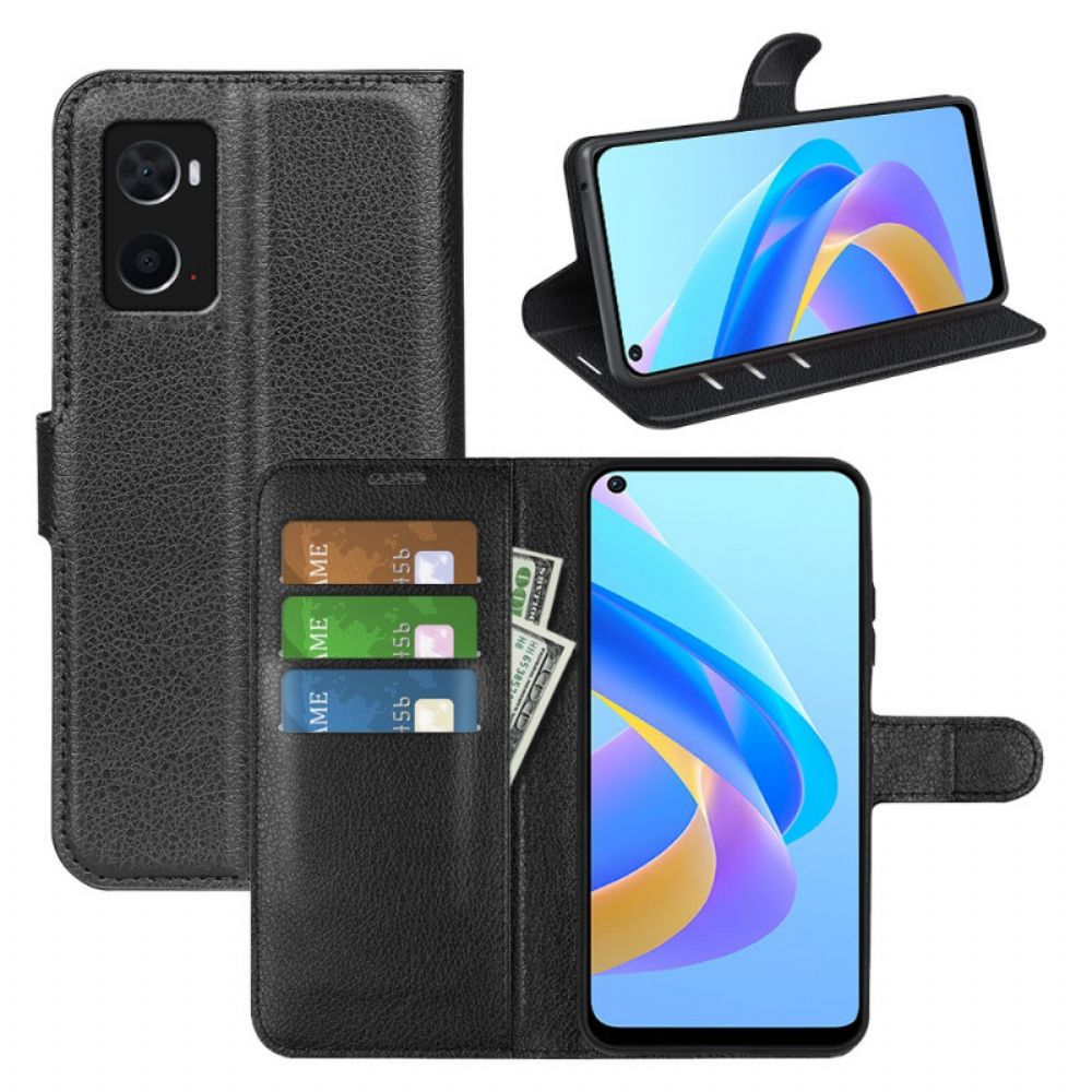 Flip Case Für Realme 9i Litschi Retro