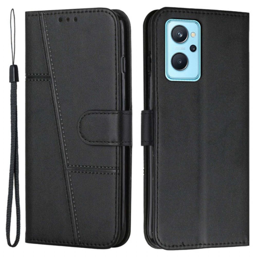 Flip Case Für Realme 9i Schrägnahtdesign