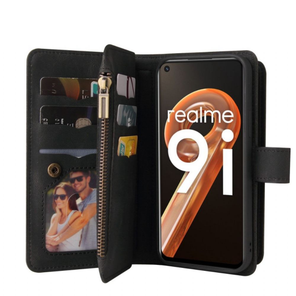 Lederhüllen Für Realme 9i Multifunktionshalter Für 10 Karten