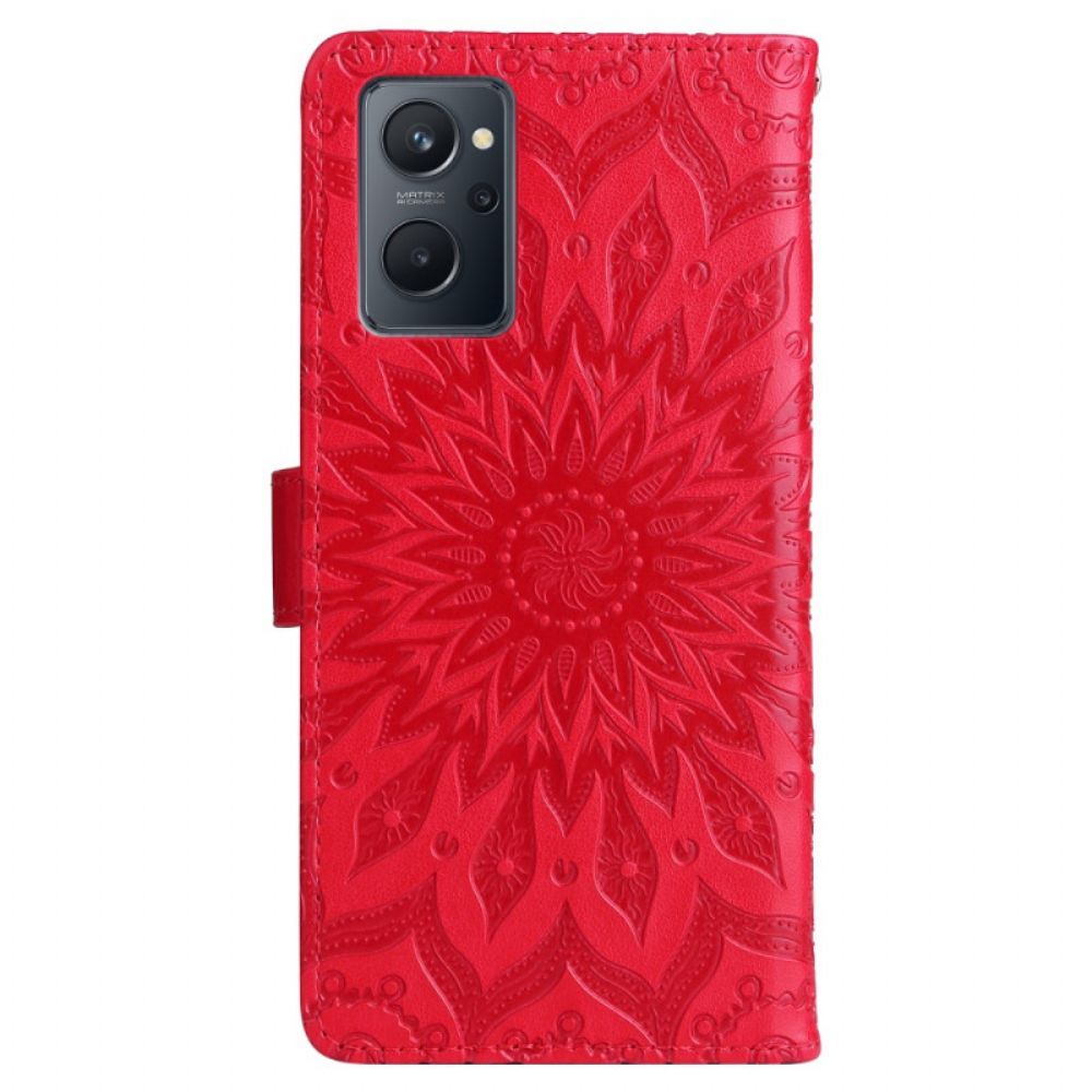 Lederhüllen Für Realme 9i Sonnenblumen-mandala