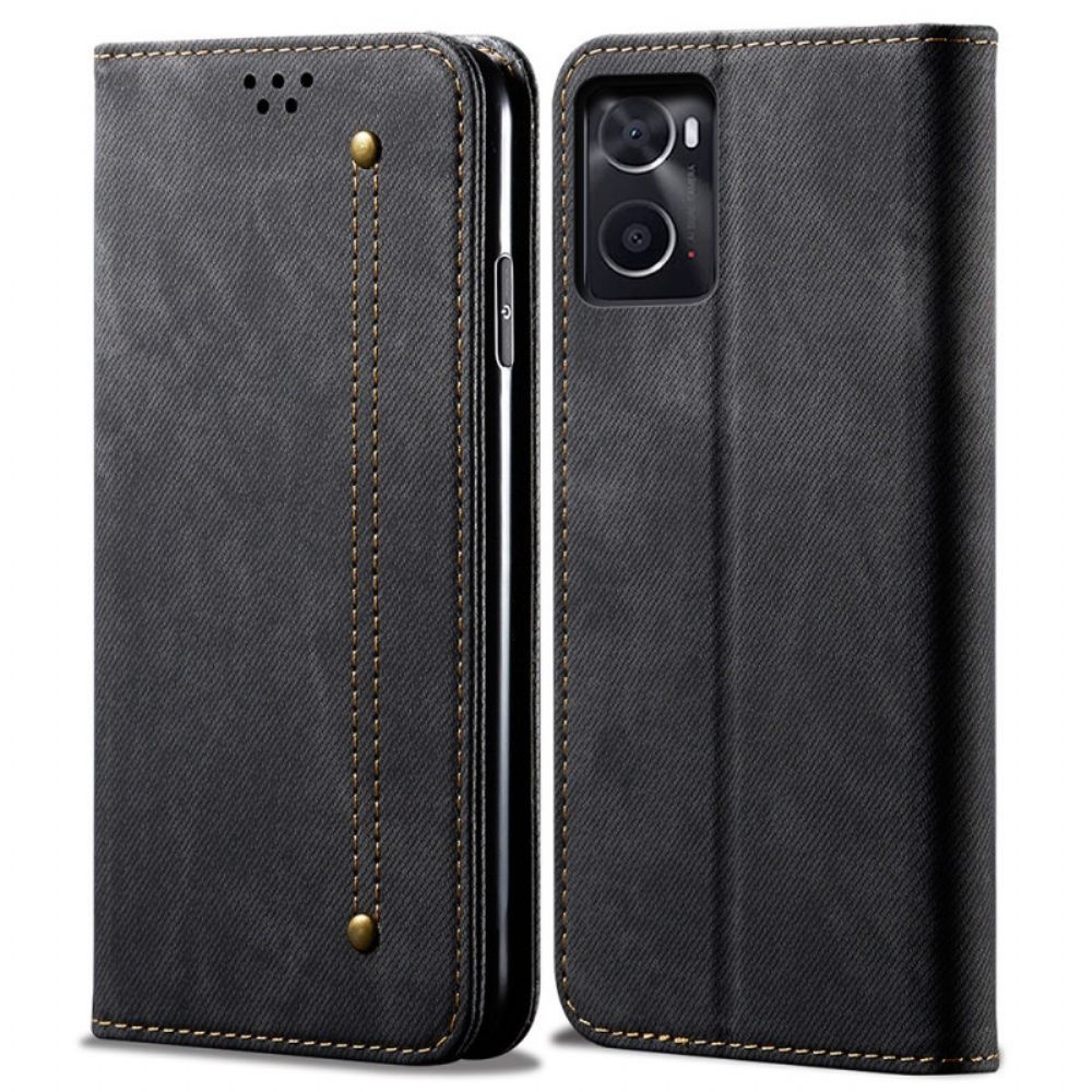 Schutzhülle Für Realme 9i Flip Case Jeansstoff