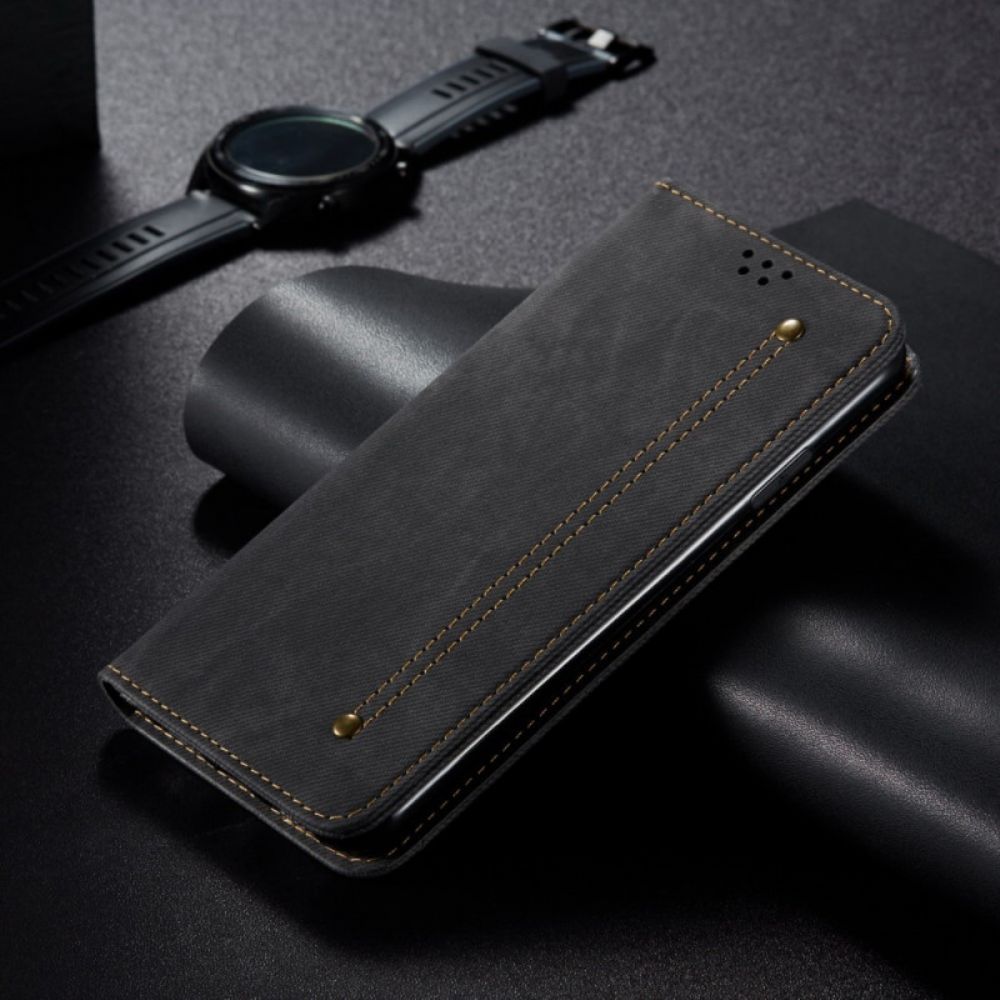 Schutzhülle Für Realme 9i Flip Case Jeansstoff