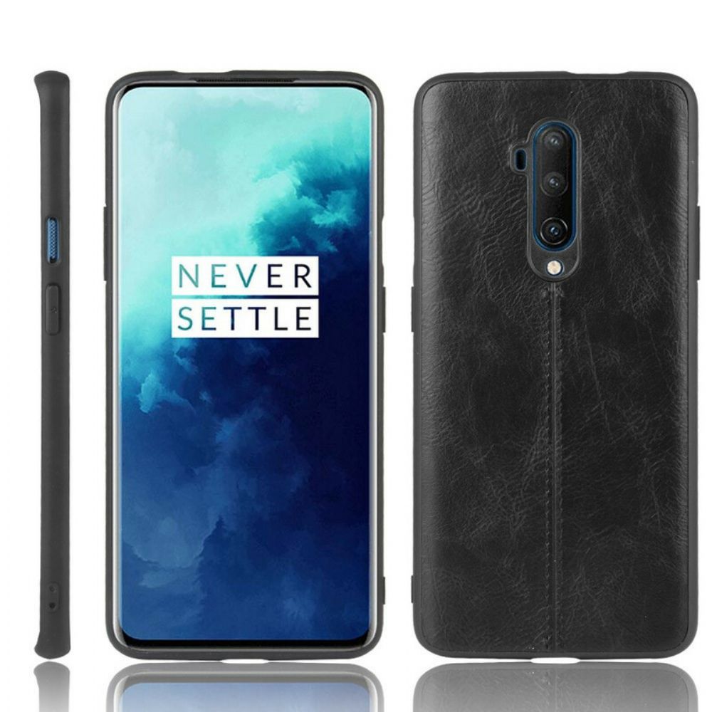 Hülle Für OnePlus 7T Pro Nähte Lederoptik