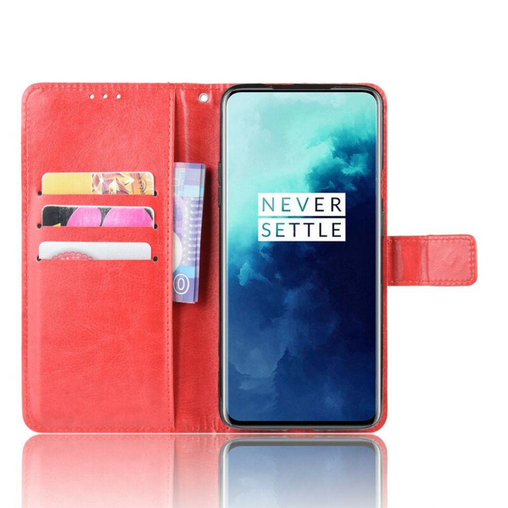 Lederhüllen Für OnePlus 7T Pro Auffälliges Kunstleder