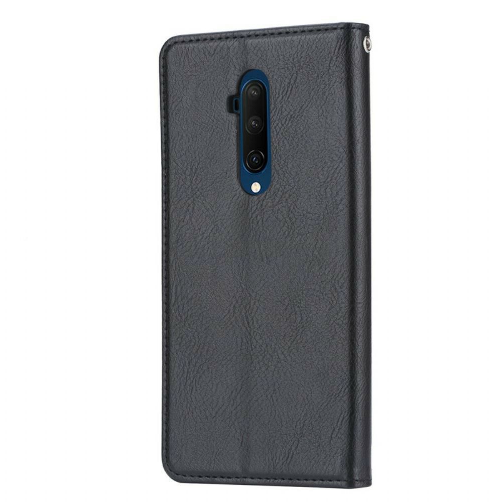 Schutzhülle Für OnePlus 7T Pro Flip Case Kartenetui Aus Kunstleder