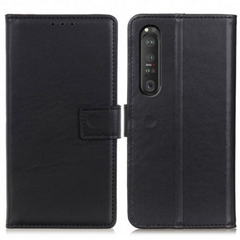 Flip Case Für Sony Xperia 1 III Einfaches Kunstleder