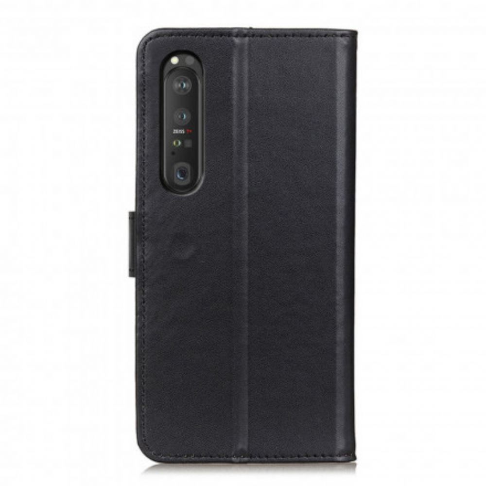 Flip Case Für Sony Xperia 1 III Einfaches Kunstleder