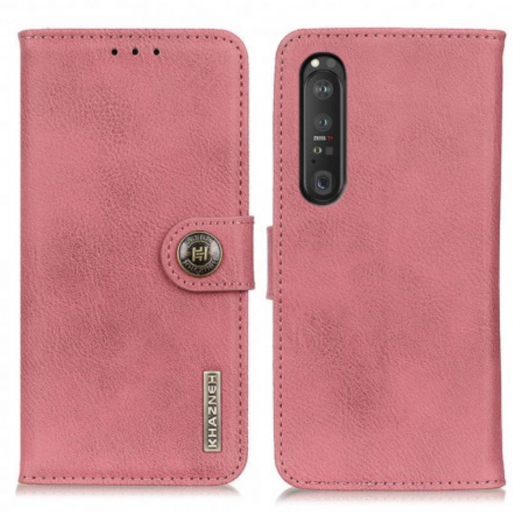 Flip Case Für Sony Xperia 1 III Kunstleder Khazneh