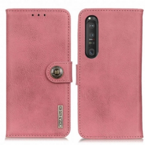 Flip Case Für Sony Xperia 1 III Kunstleder Khazneh