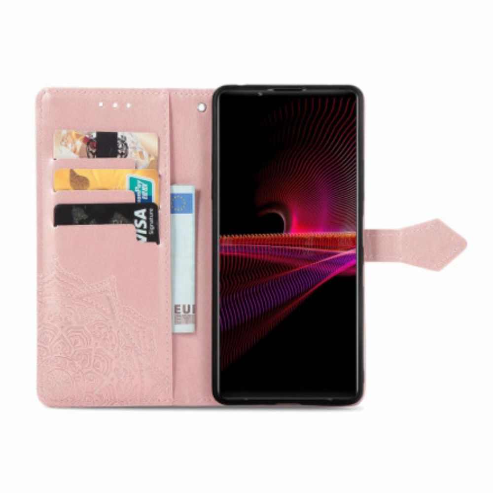 Flip Case Für Sony Xperia 1 III Mandala Aus Dem Mittelalter