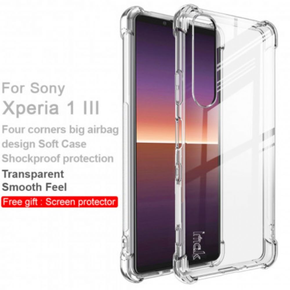 Hülle Für Sony Xperia 1 III Transparent Mit Imak Screen Film