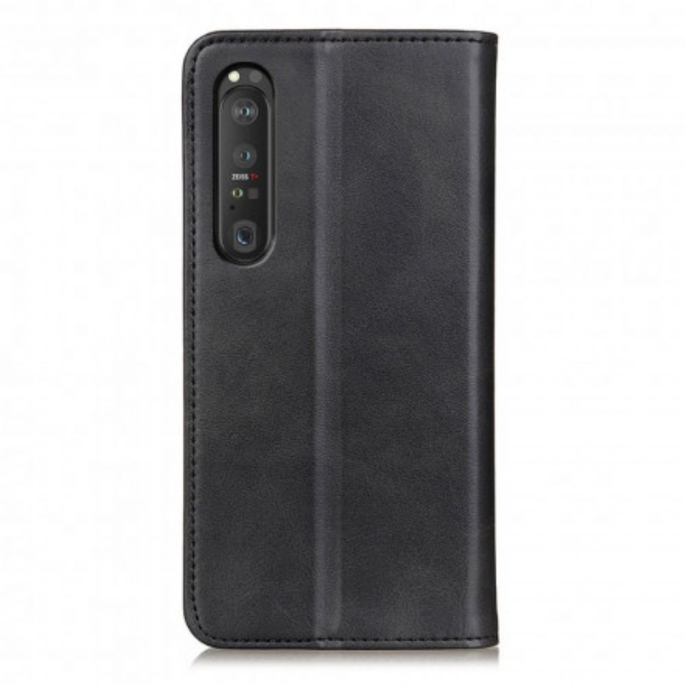 Schutzhülle Für Sony Xperia 1 III Flip Case Elegance Spaltleder