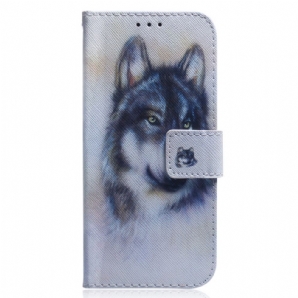 Flip Case Für Poco X4 Pro 5G Aquarell Hund