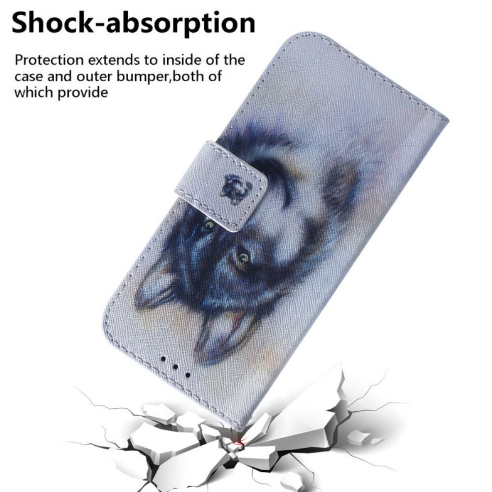 Flip Case Für Poco X4 Pro 5G Aquarell Hund