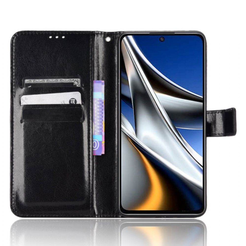 Flip Case Für Poco X4 Pro 5G Auffälliges Kunstleder