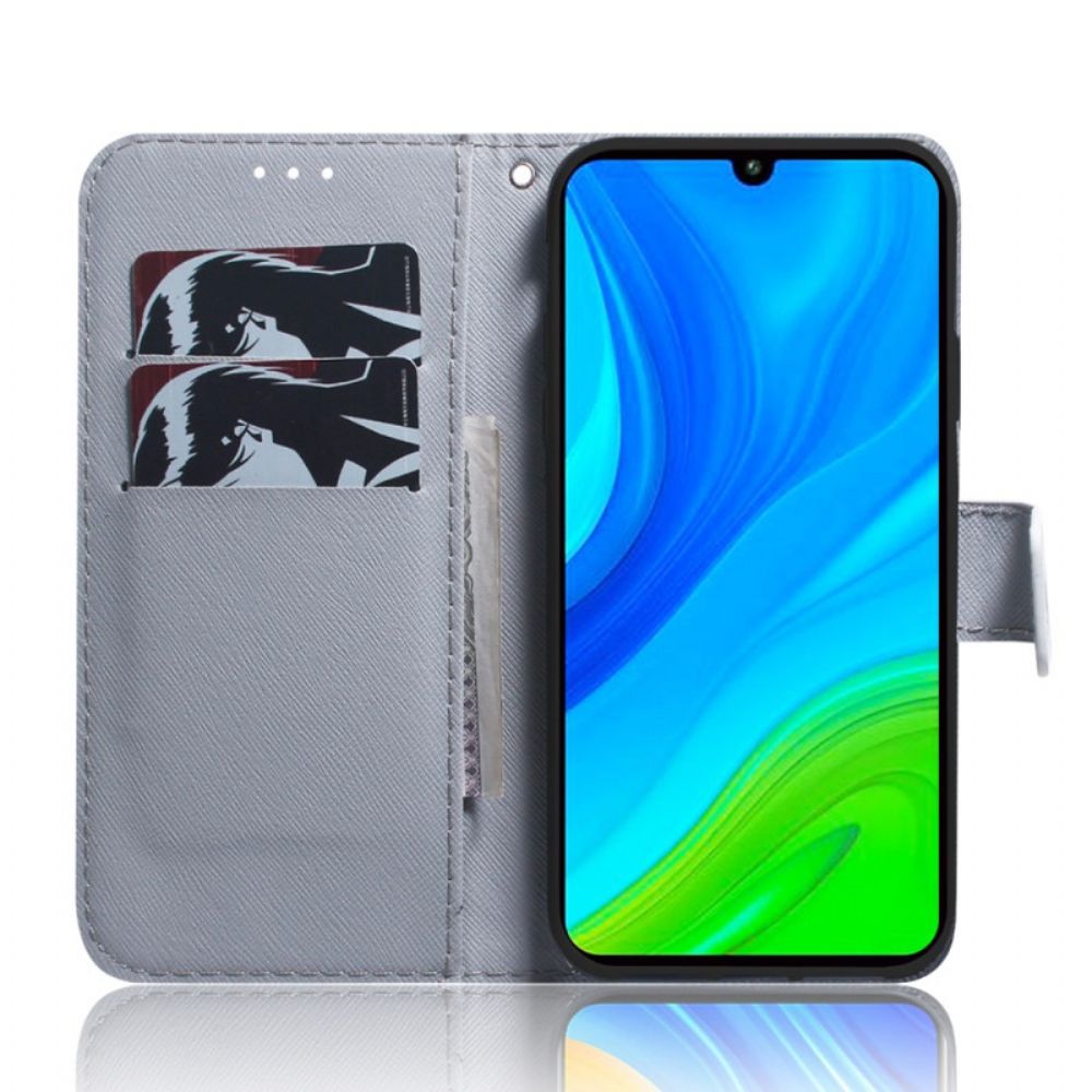 Flip Case Für Poco X4 Pro 5G Eulenmalerei