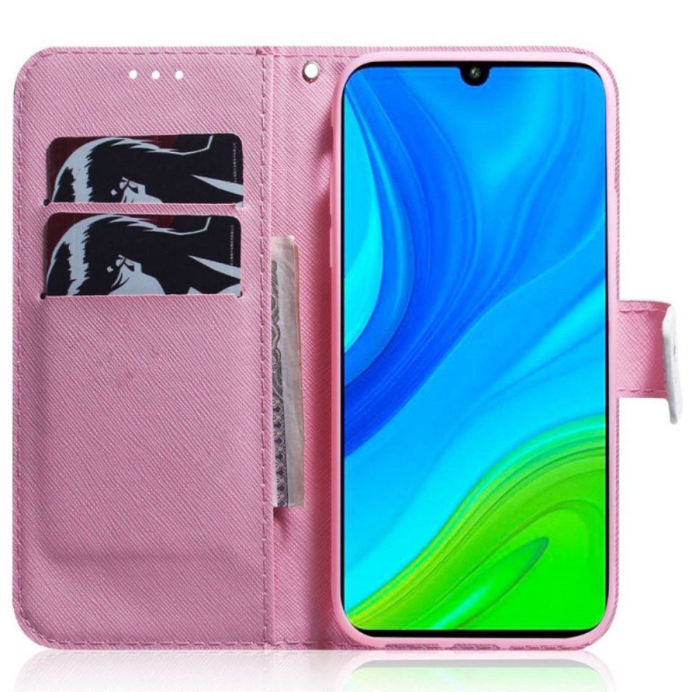 Flip Case Für Poco X4 Pro 5G Mit Kordel Riemenpumpe