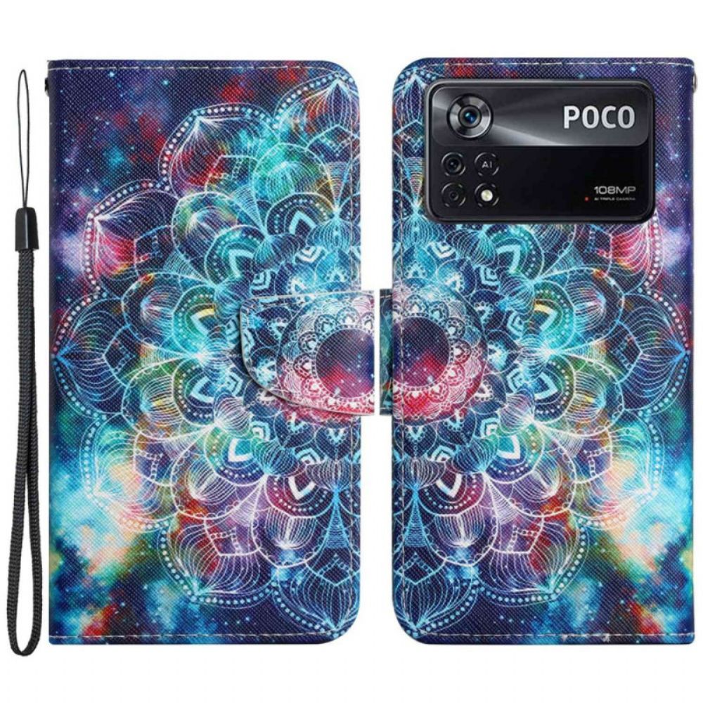 Flip Case Für Poco X4 Pro 5G Mit Kordel Tanga-mandala