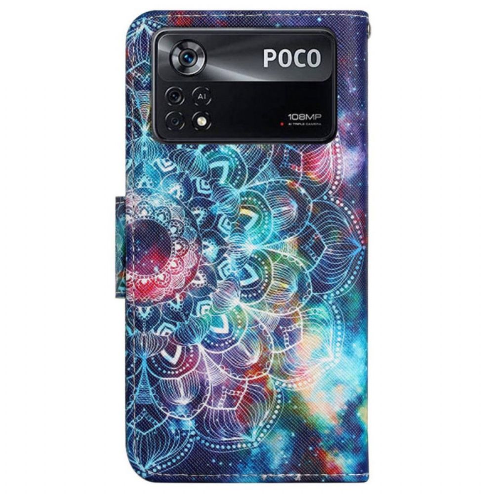 Flip Case Für Poco X4 Pro 5G Mit Kordel Tanga-mandala