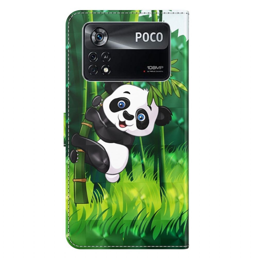 Flip Case Für Poco X4 Pro 5G Mit Kordel Tanga-panda