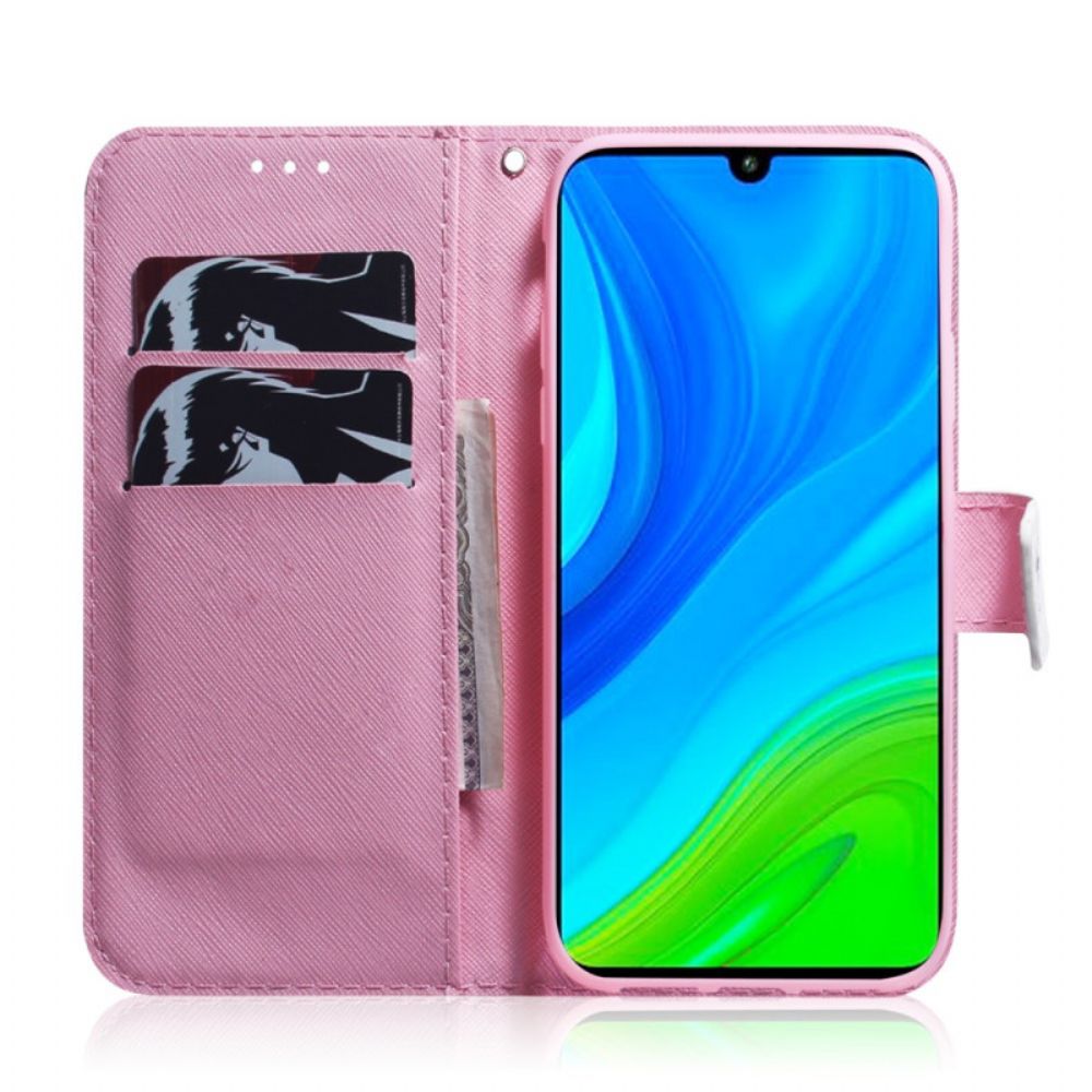 Flip Case Für Poco X4 Pro 5G Rosa Blume