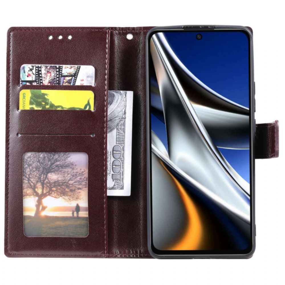 Flip Case Für Poco X4 Pro 5G Sonnen-mandala Mit Lanyard