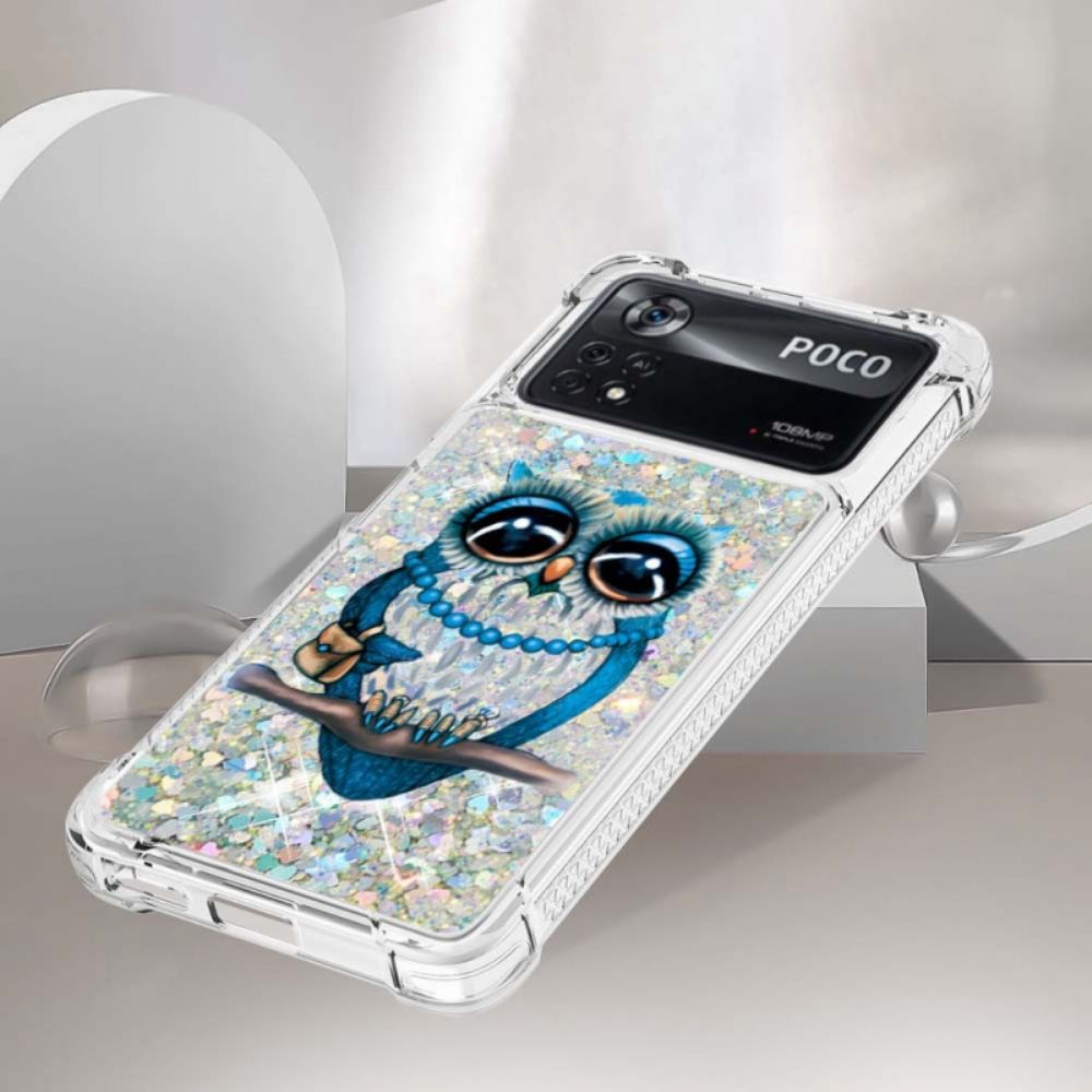 Handyhülle Für Poco X4 Pro 5G Frau Glitter Eule