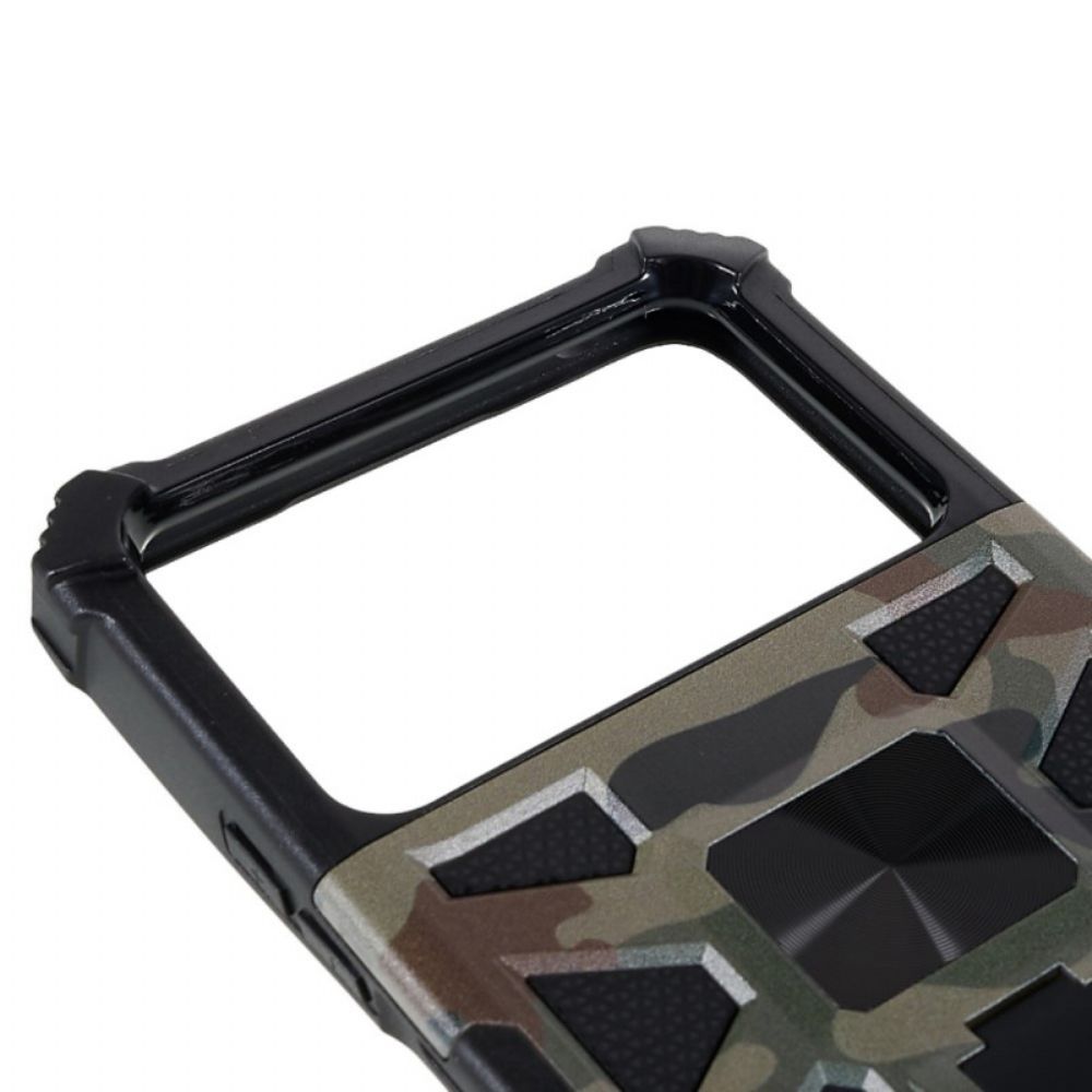 Hülle Für Poco X4 Pro 5G Camouflage Abnehmbare Stütze