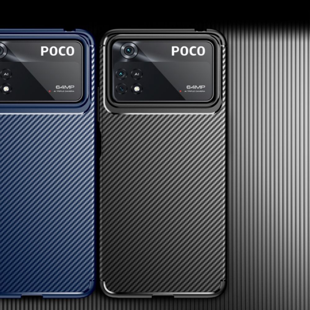 Hülle Für Poco X4 Pro 5G Flexible Kohlefaser