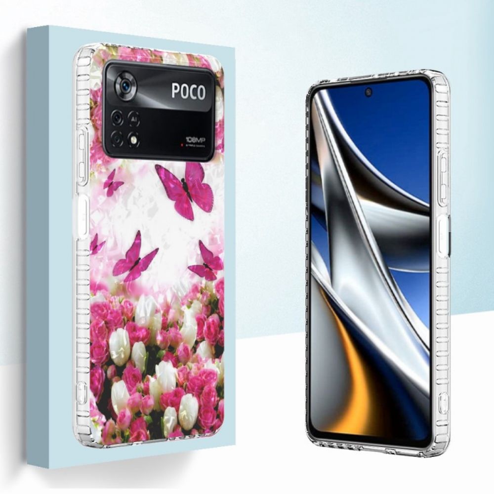 Hülle Für Poco X4 Pro 5G Stylische Schmetterlinge