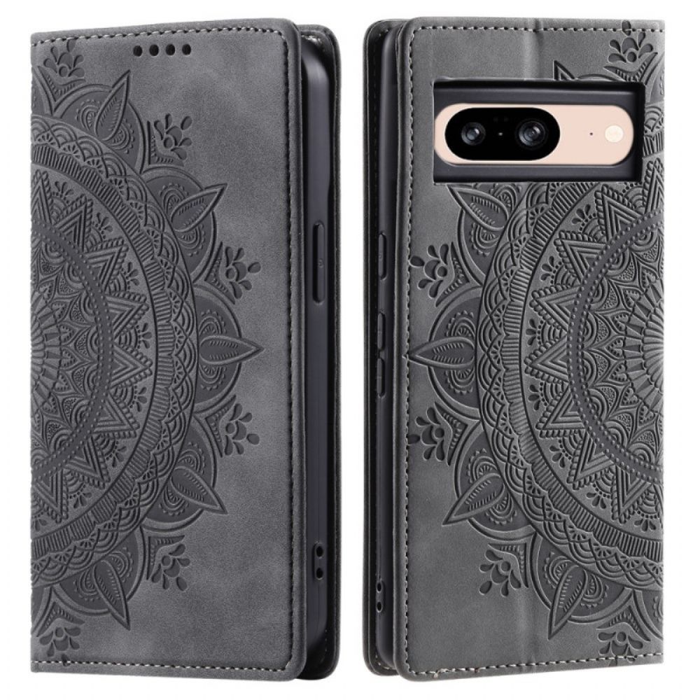 Flip Case Für Google Pixel 9 Mandala-wildleder-effekt