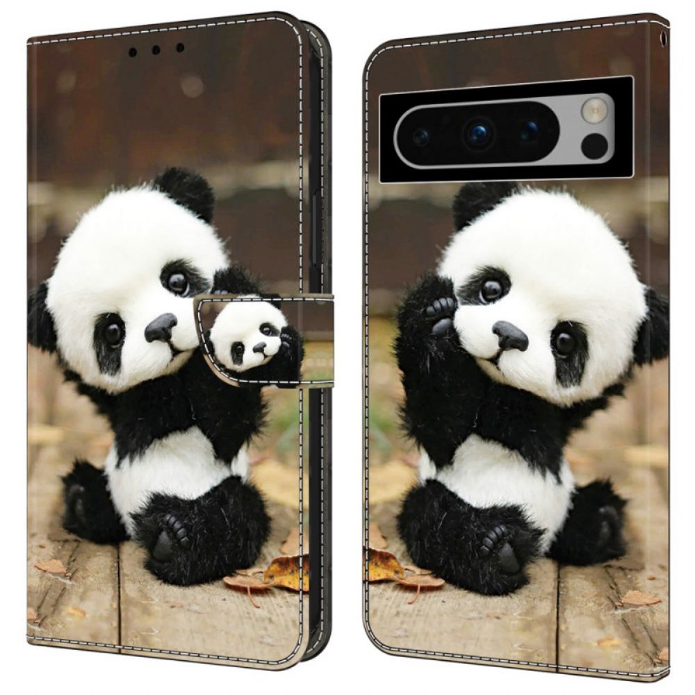 Lederhüllen Google Pixel 9 Handyhülle Panda-muster