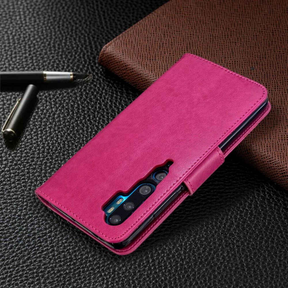 Flip Case Für Xiaomi Mi Note 10 / 10 Pro Mit Kordel Schmetterlinge Bedruckter Riemen