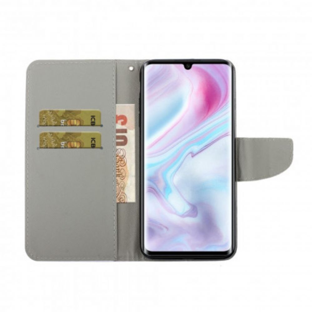 Flip Case Für Xiaomi Mi Note 10 / 10 Pro Mit Kordel Zapfenstrand