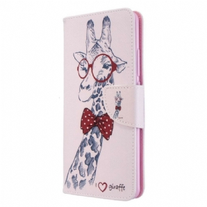 Flip Case Für Xiaomi Mi Note 10 / 10 Pro Nerdige Giraffe