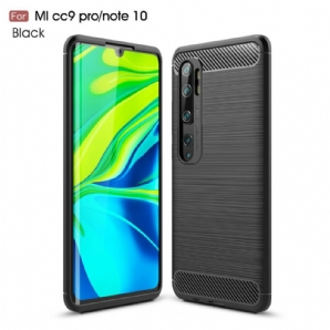 Hülle Für Xiaomi Mi Note 10 / 10 Pro Gebürstete Kohlefaser