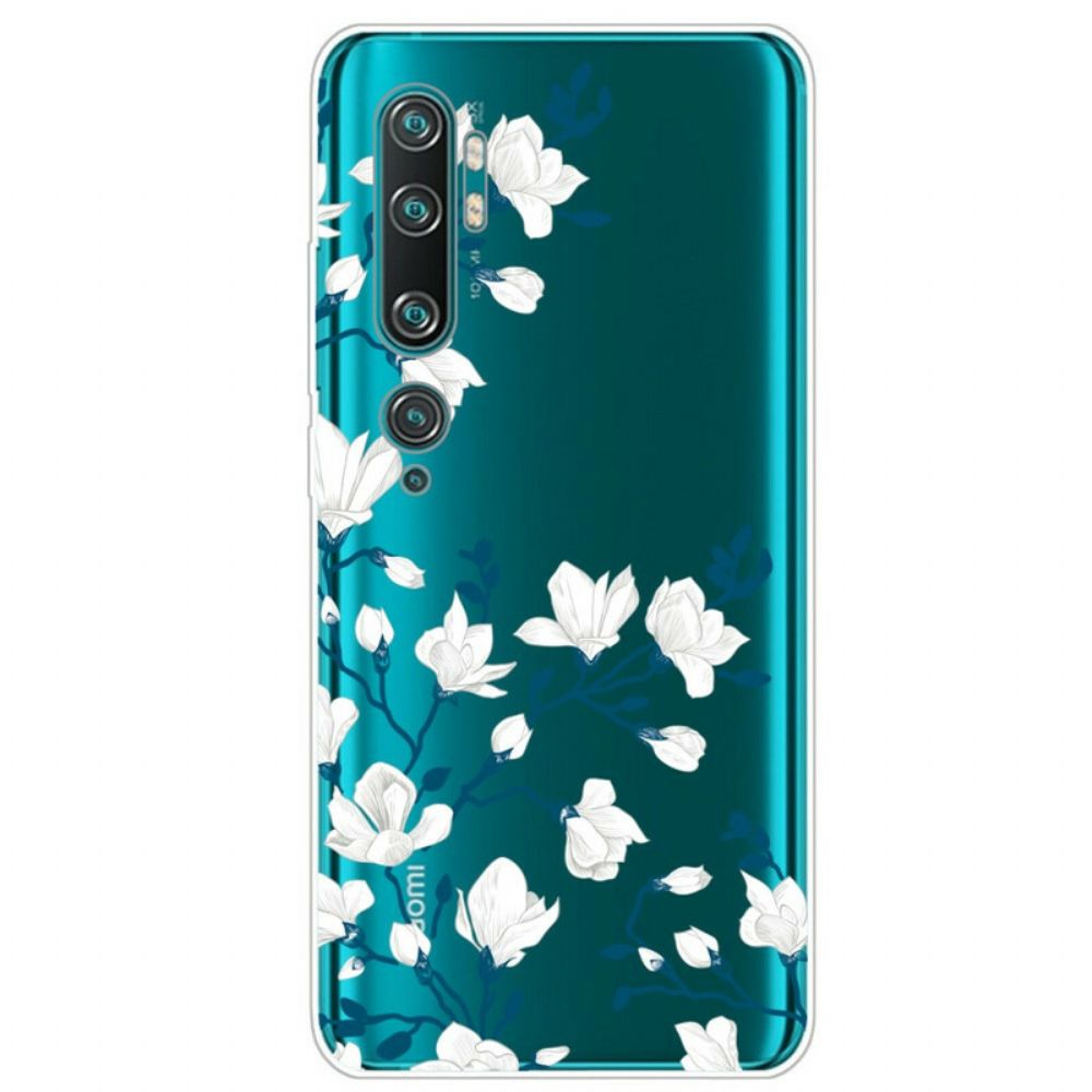 Hülle Für Xiaomi Mi Note 10 / 10 Pro Weiße Blumen