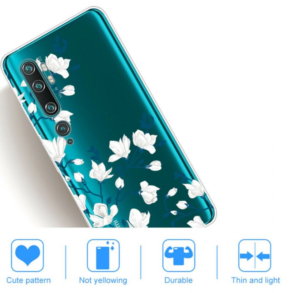 Hülle Für Xiaomi Mi Note 10 / 10 Pro Weiße Blumen