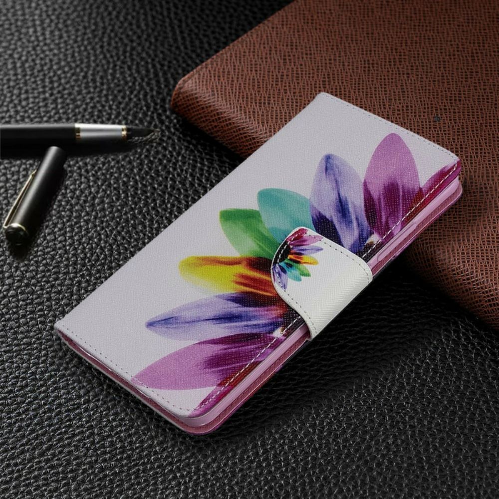 Lederhüllen Für Xiaomi Mi Note 10 / 10 Pro Aquarell Blume