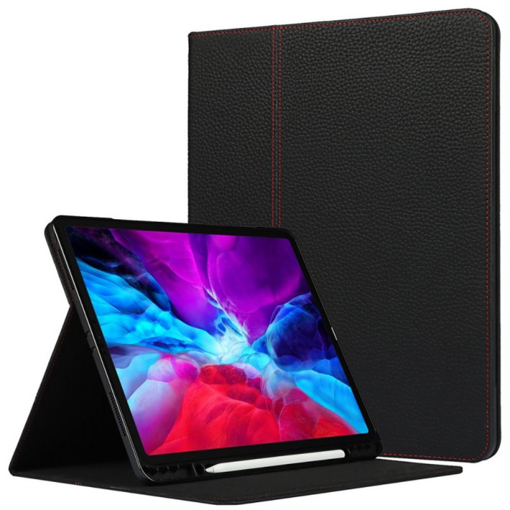 Case Für iPad Pro 12.9" (2024) (2024) (2018) Echtes Litschi-leder