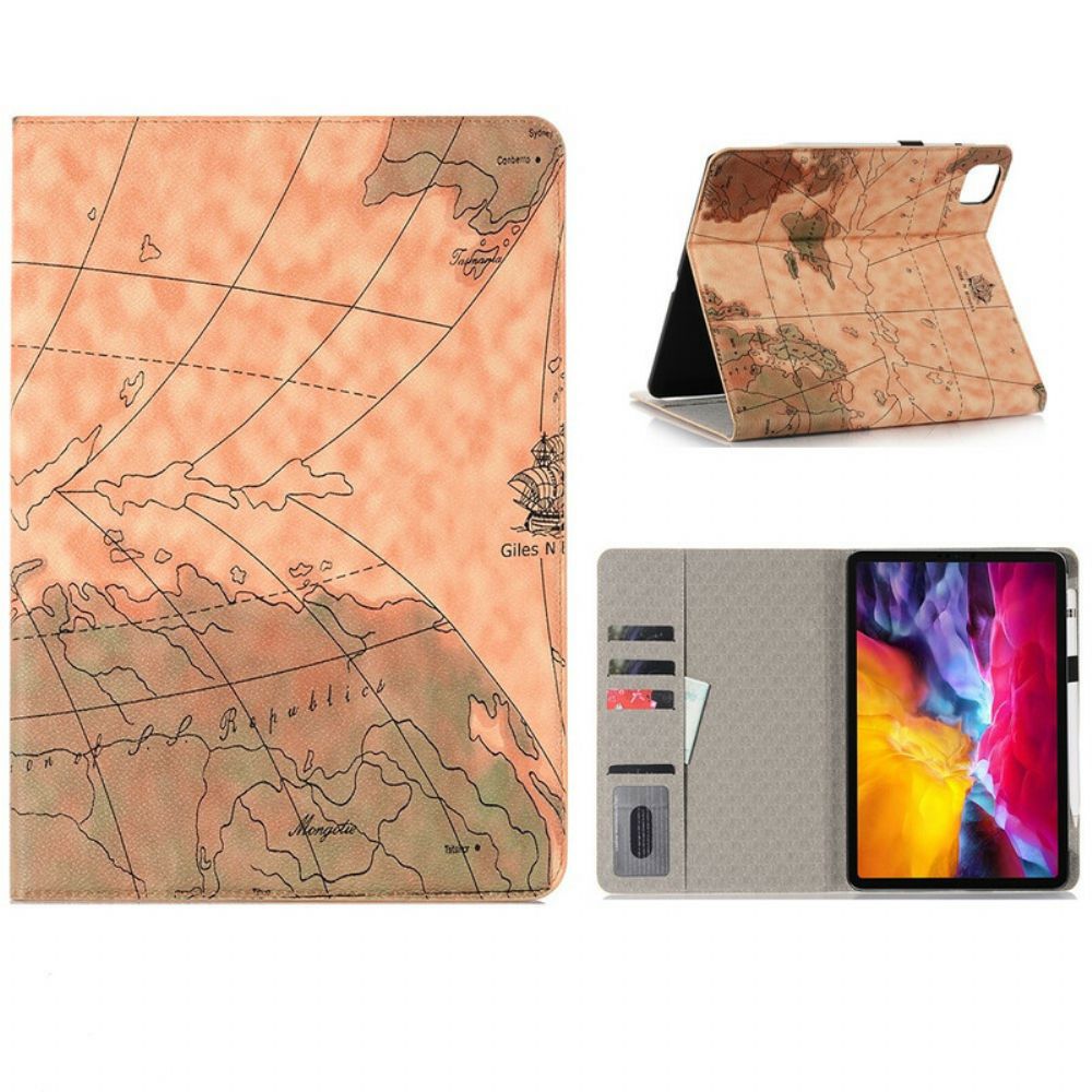 Case Für iPad Pro 12.9" (2024) (2024) (2018) Weltkarte