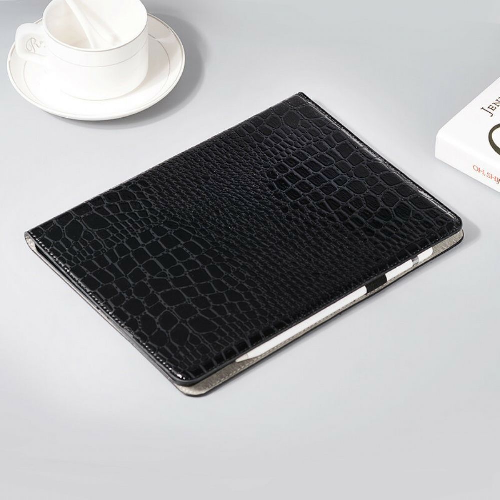 Flip Case Für iPad Pro 12.9" (2024) (2024) (2018) Krokodilleder