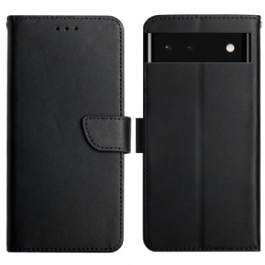 Flip Case Für Google Pixel 6 Echtes Nappaleder