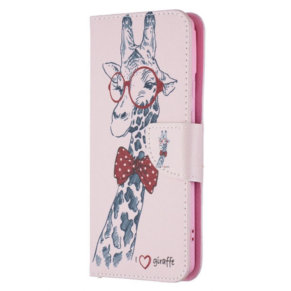 Flip Case Für Google Pixel 6 Nerdige Giraffe