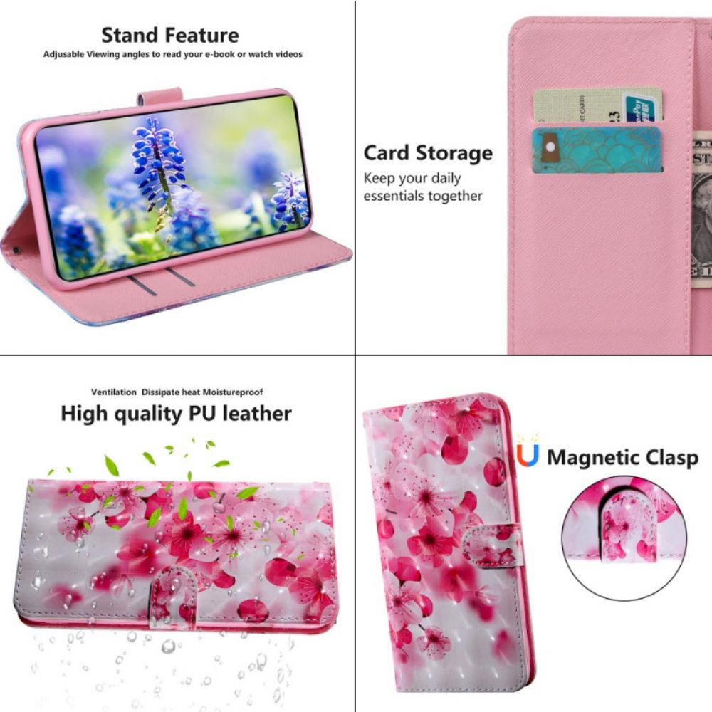 Flip Case Für Google Pixel 6 Rosa Blumen